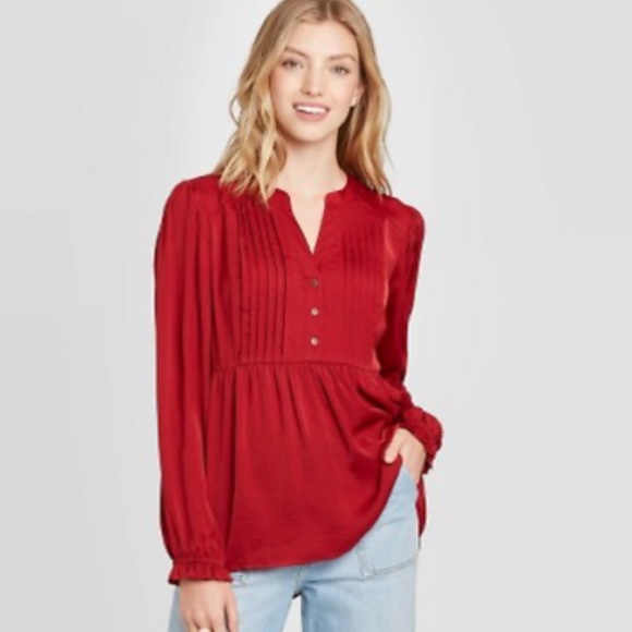 Knox Rose Tops - Knox Rose Women's Long Sleeve Blouse